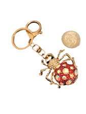 Keyring Keychain Bag Purse Charm RED SPARKLE Spider NIB