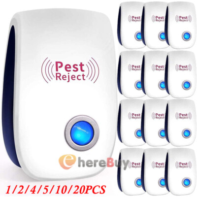 1-20 pcs Ultrasonic Plug In Pest Repeller Deter Mouse/Mice/Rat/Insect Repellent