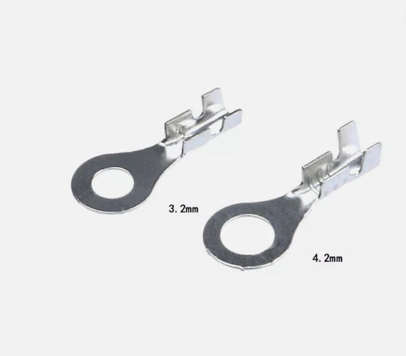 3.2mm 4.2mm Uninsulated Brass Crimp Ring Terminal Electrical Wire Connectors - Image 2 of 4