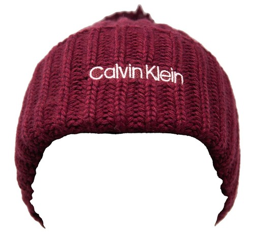 SG Cappello cuffia CK CALVIN KLEIN berretto con rovescia e pon pon logato artico - Foto 10 di 19