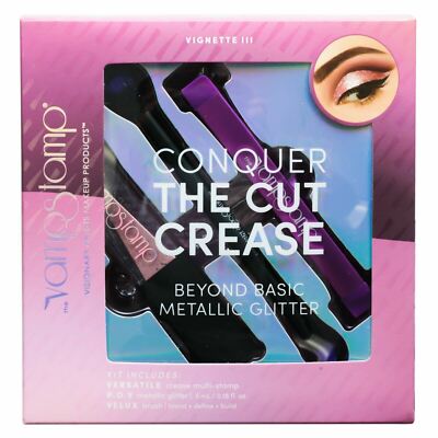 New Vamp Stamp Vignette III Metallic Glitter Paint Conquer The Cut Crease Kit