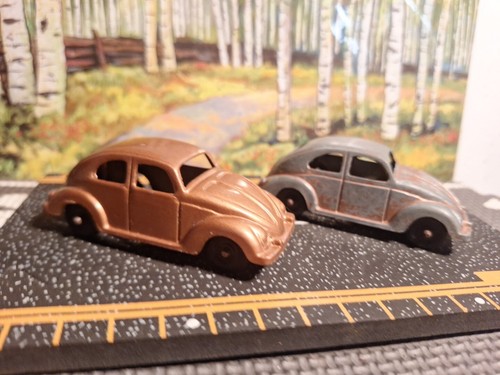 Vintage Tootsie Toy VW Volkswagen Beetle Bug Chicago Die Cast X2