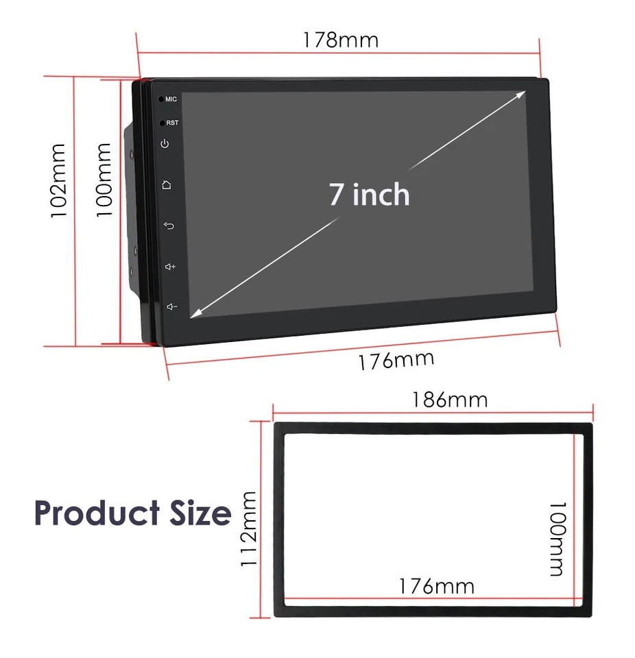 7'' 8Kern 4G+32G Android 12 Autoradio 2 DIN Carplay GPS WIFI DAB+ RDS FM AM DSP - Bild 3 von 4