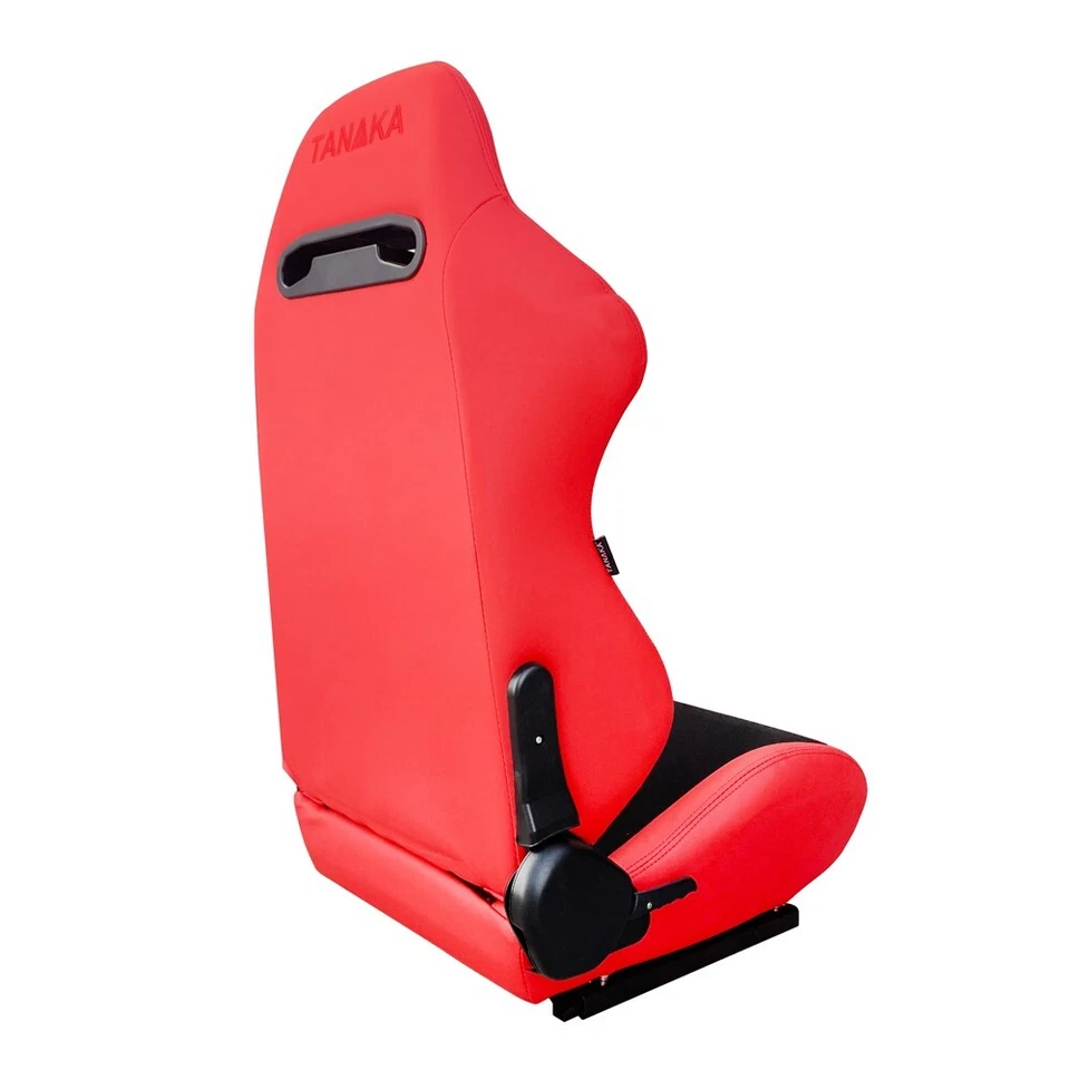 2 X ASIENTOS DE CARRERAS TANAKA ROJO Y NEGRO RECLINABLES + DESLIZADORES PARA PONTIAC NUEVOS * Foto 4 de 4