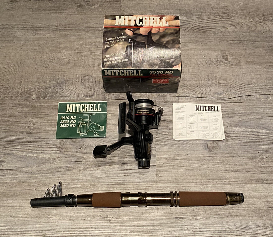 Vintage Mitchell 3530 RD Full Control Fishing Spinning Reel Vintage Mitchell 3530 RD Full Control Fishing Spinning Reel