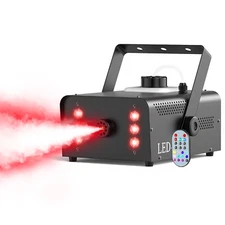 Smoke Machine 3IN1 RGB 6LED Stage Lights Effect 1500W Fog DJ with Remote Control