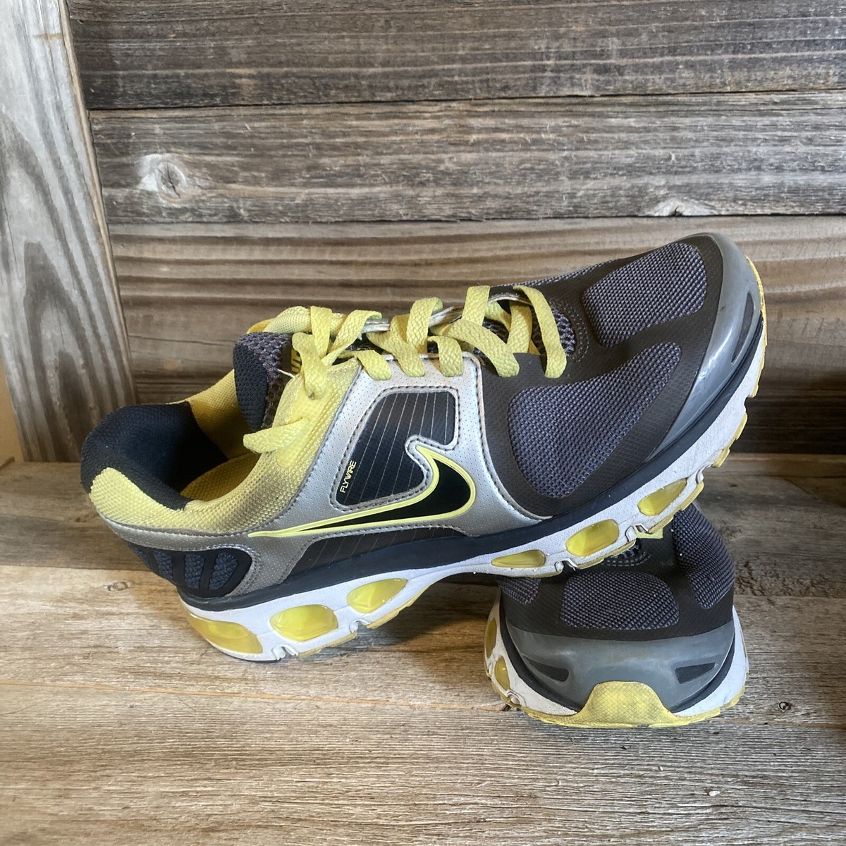 Nike Womens Air Tailwind Flywire 415371-070 Yellow Gray Nike Womens Air Tailwind Flywire 415371-070 Yellow Gray