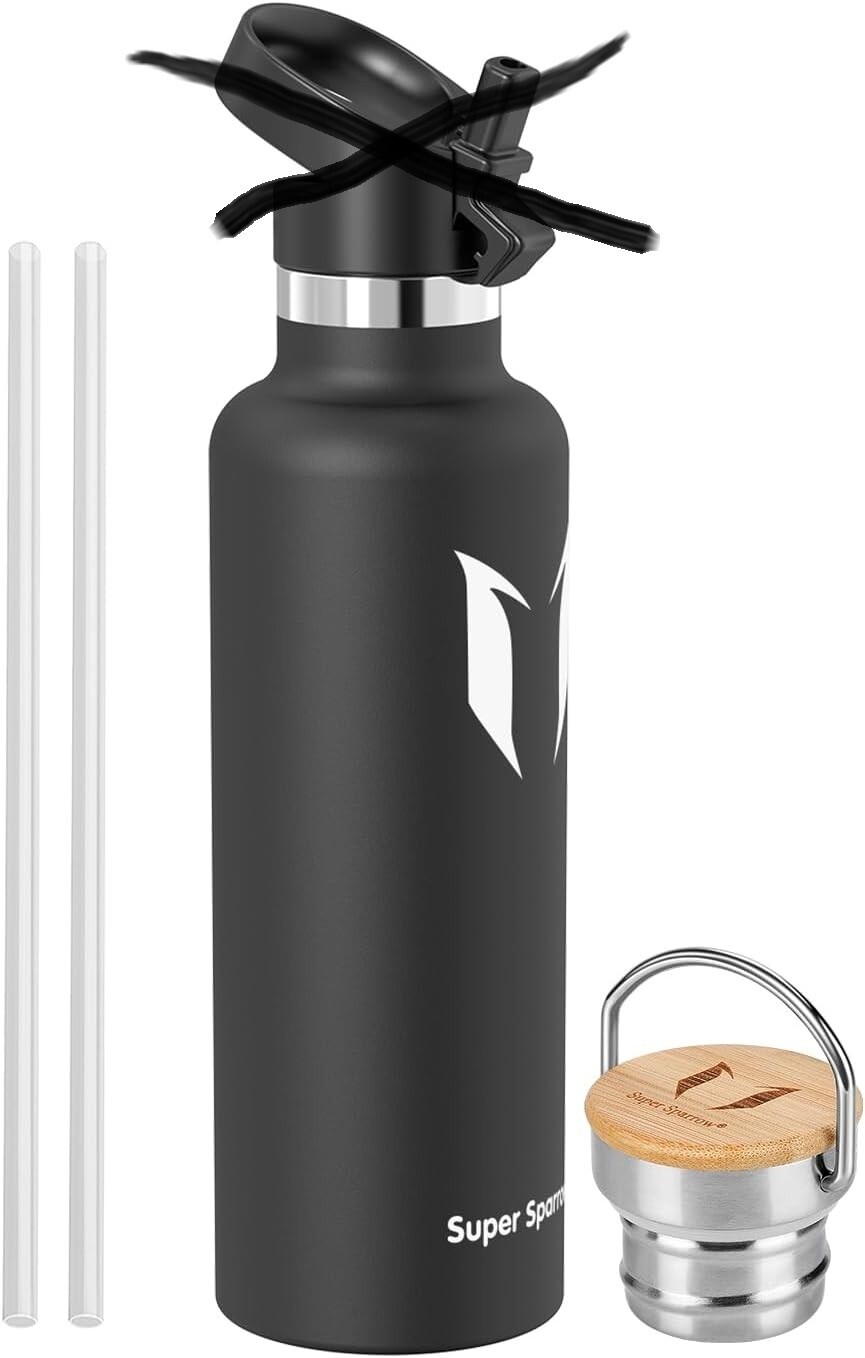 Фляжка для воды Super Sparrow Edelstahl Wasserflasche, 750 мл, Изолирующая фляжка для бега