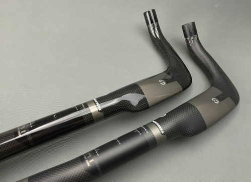 TOSEEK 3K Carbon Bullhorn Bar TT Bicycle Road Bike Handlebar 31.8*400/420/440mm - Picture 6 of 14