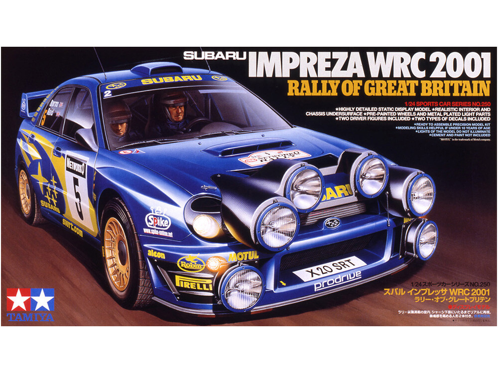 TAMIYA SUBARU IMPREZA WRC2001 1/24 完成品 Tamiya 1/24 kit Subaru Impreza WRC 2001 Rally Great Britain