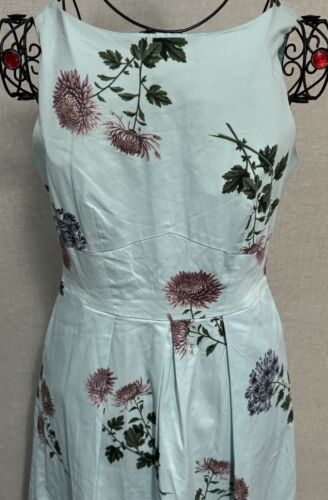 Oasis Natural History Museum Print Midi Dress Last Size 12 Floral Blue Pattern - Picture 7 of 12