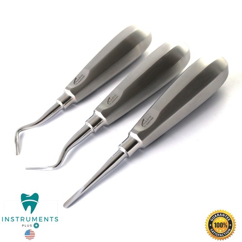 Dental Flohar Root Elevators set of 3 Pcs Oral Surgery PDL Picker Instumax - Picture 2 of 5