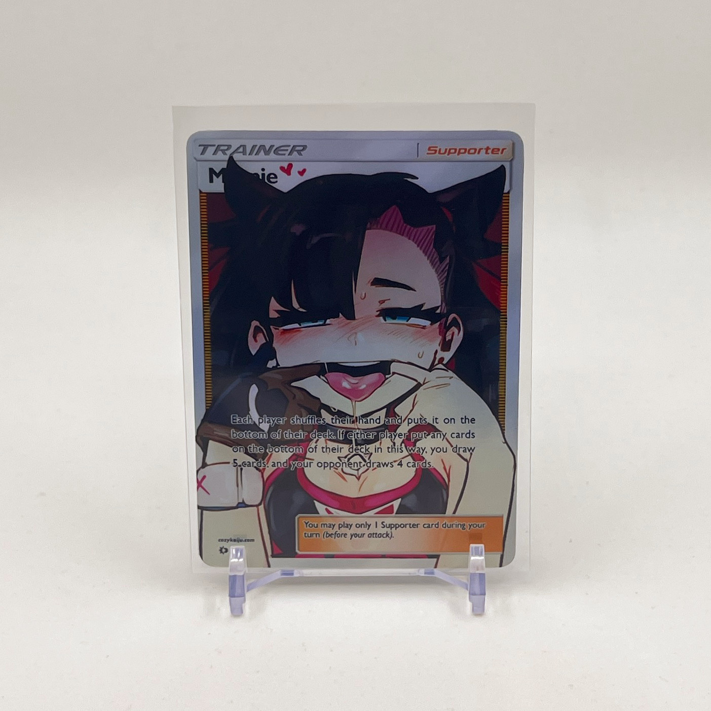 Marnie Full Art Goddess Story Pokemon Waifu Trading Card Holofoil