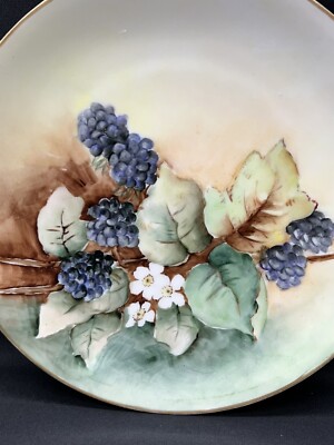 Vintage Fraureuth Saxony Cabinet Plate Hand Painted Porcelain 8.5