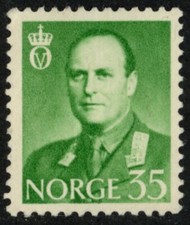 Norway 1962 (NK 457) - Kong Olav V Øremerker 35 øre - MNH/XX