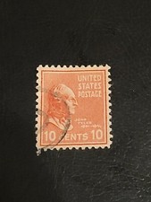 Scott# 815 US Stamp 1938 10c John Tyler Used Prexie - #3940