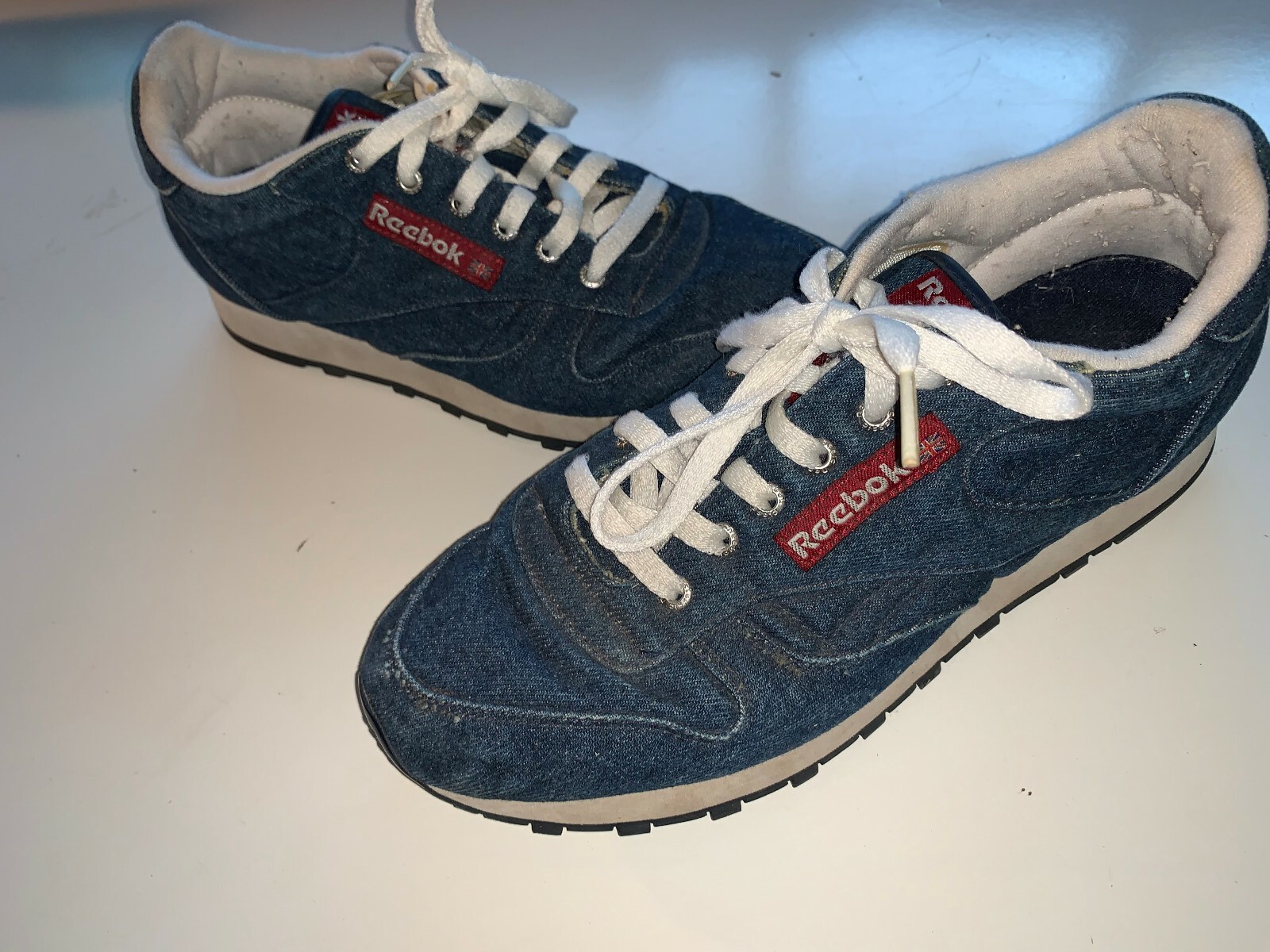 Megalopolis fort schaduw Vintage Reebok DENIM Classic Sneaker Tennis Shoe Denim Jean Size 8 1/2 -  NICE !! | eBay