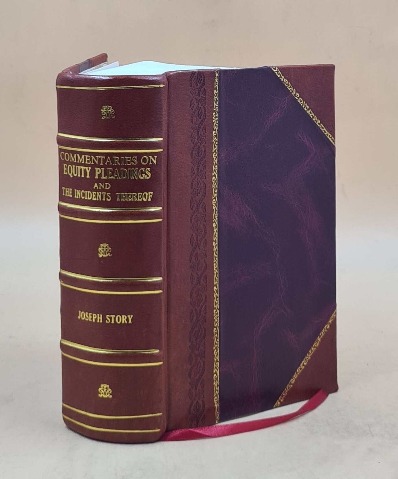 1892 Leather Bound Commentaries On Equity Pleadings Antique Legal Text