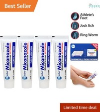 Globe 4 Pack Miconazole Nitrate 2 Antifungal Cream, Cures Most Athletes Foot
