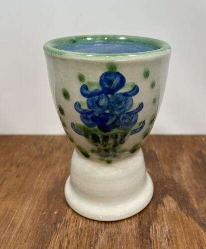 M.A. Hadley Pottery Bouquet Double Egg Cups Set of 2 Studio Pottery Art Pottery - Picture 3 of 6