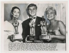 Tab Hunter, Jennifer Jones, Peggy Lee 1955 Hollywood Award Show 7x9 Photo J14863