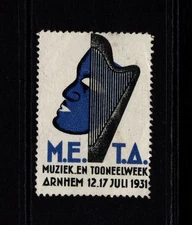 Netherlands 1931 META Music Poster Stamp No Gum - S48805