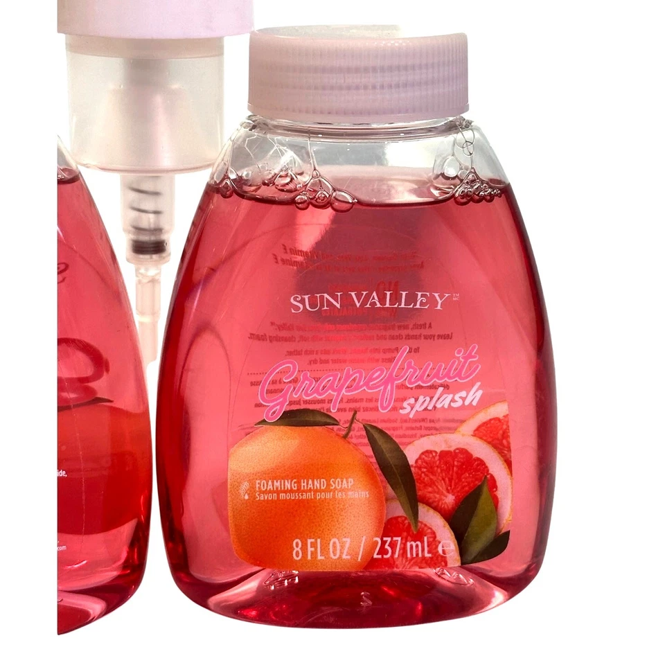 Melaleuca Sun Valley Grapefruit Splash Foaming 8oz Hand Soap 2 Pack w/1 Pump-New - Imagem 2 de 3