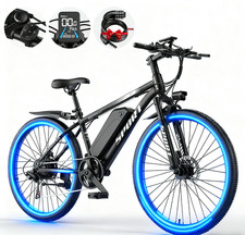 26" Electric Bike for Adults 1500W Peak Motor Mountain Ebike 30MPH 7-Speed