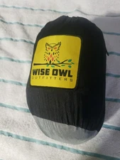 Wise Owl Outfitters Camping Portable Hammock Double Owl Black EUC