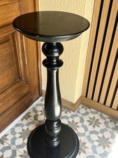 Guéridon ancien en bois/ sellette/ colonne en bois noir 