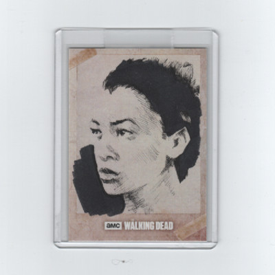 WALKING DEAD EVOLUTION SASHA SKETCH CARD BY ACCLAIMED ARTIST ROB TERANISHI  1/1!