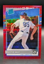 Dustin May, 2020 Donruss Optic Rated Rookie, Red Pandora #/79, Dodgers Cardinals