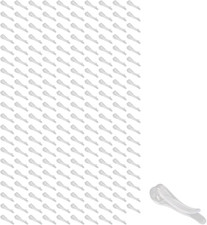 200Pcs U Shape Clear Durable Plastic Alligator Clips Shirts Folding Ties Socks P