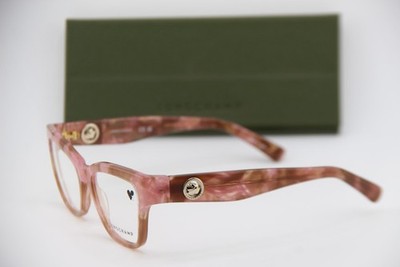 NEW LONGCHAMP LO 2743 259 PINK BROWN MARBLE EYEGLASSES FRAMES 52-17