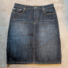Vtg Y2K Ralph Lauren Polo Jeans Denim Mini Skirt Women  s Size 8 Gray Wash