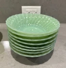 Fire King Jadeite Swirl Dessert Berry Bowl Anchor Hocking Vintage Cottagecore 5"
