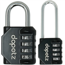 Padlock Combination Long / Short Shackle 4 Digit Lock Locker Gym Bag Travel Case