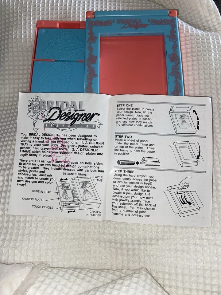 Vintage Bridal Designer Lanar 1992 Sketching Drawing Plates Travel - Image 3 of 4