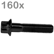 160  split rim bolts M7x32 Steel black for BBS Rial Schmidt O.Z. Dynatech Carlin