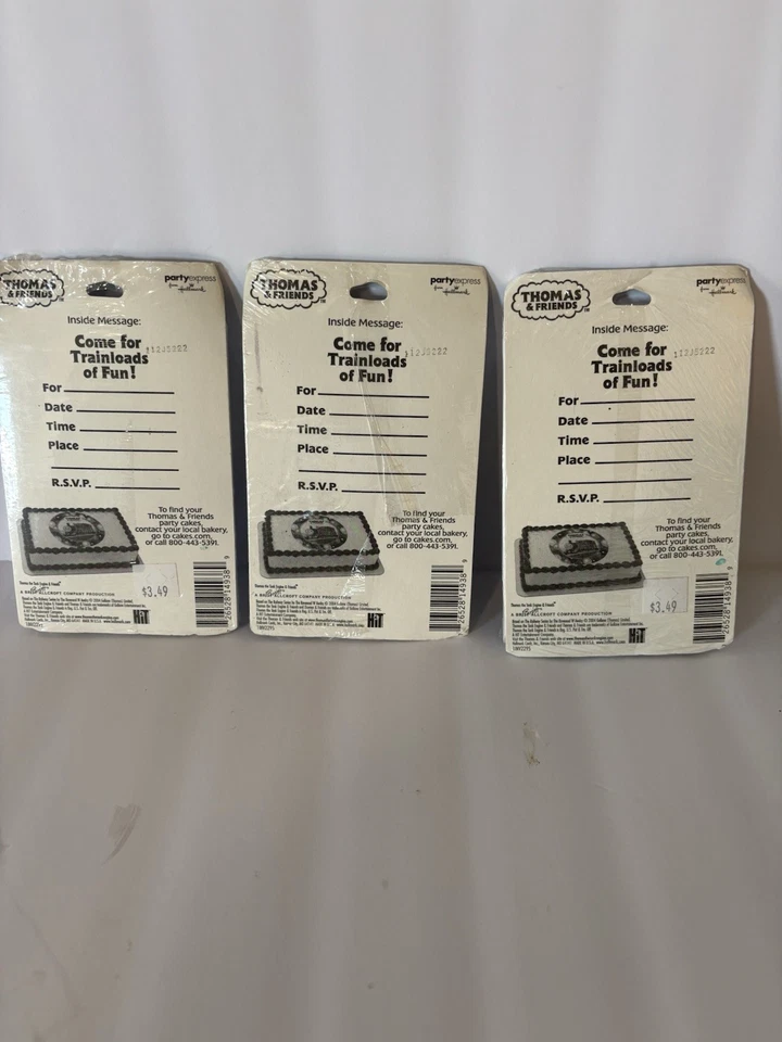 Thomas The Train Party Express Hallmark Invitaciones Paquete de 8 unidades Lote de 3 Foto 2 de 2