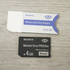 Sony Memory Stick Duo Adapter MSAC-M2 with 4 GB MagicGate Pro Duo