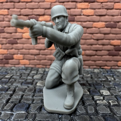 #ad World War 2 German PARATROOPER Kneeling Shooting WW2 Toy Soldier 3D Resin 1 32 $6.95