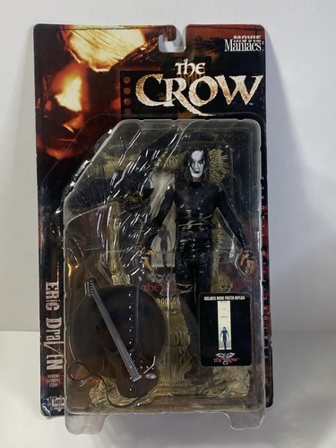 McFarlane Toys 1999 The Crow Eric Draven Action Figure Movie Maniacs NOS - Picture 13 of 24