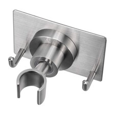 Shower Head Holder All Metal Strong Adhesive and Drilling Screws Two Installa...