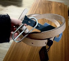 Rag  Bone New York Luxury Women Belt In Fine Leather Tan Color, S Size 178
