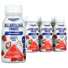 Equate Original Nutritional Shake, Strawberry, 8 Fl Oz, 6 Count