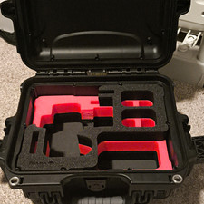 NANUK 905 Hard Camera Case w/ Foam Insert, Universal Fit, Black/Red, IP67