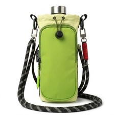 Water Bottle Holder with Strap - Crossbody Bottle Carrier Bag with Pocket, Fi...