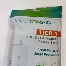 Simply Conserve 7-Outlet Advanced Power Strip 1,440 Joules Of Surge Protection