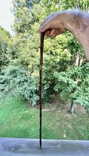 Antique Hand Carved Folk Art Eagle Head Twisted Burley Wood Walking Stick Cane